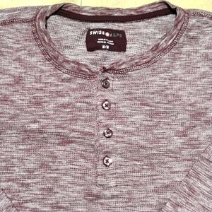 Swiss Alps heathered burgundy  jersey